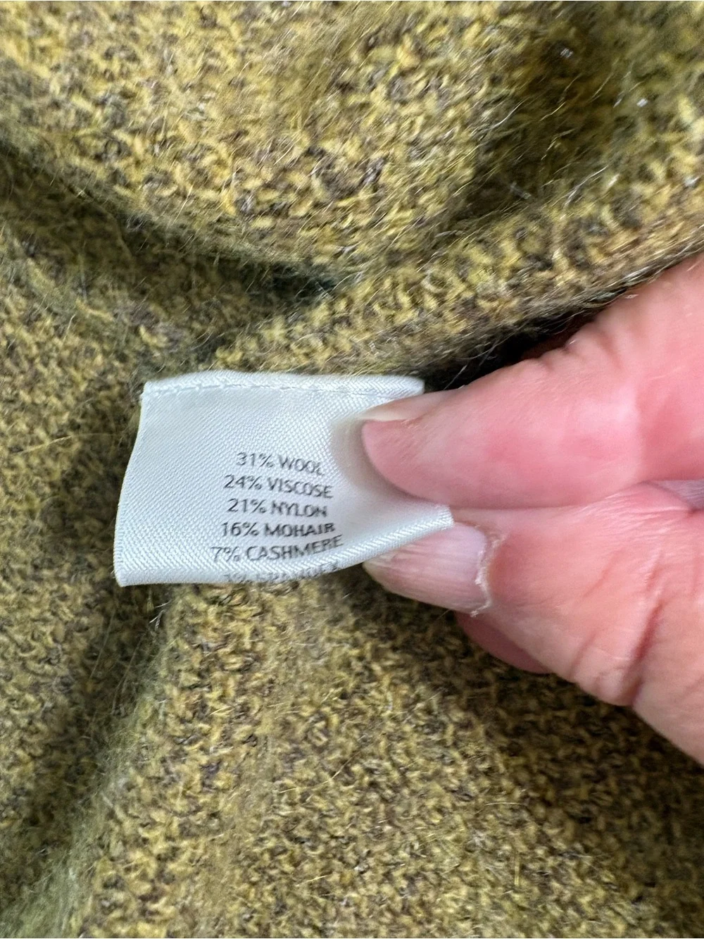 Eileen Fisher Open Front Wool Mohair Cashmere Blend Cardigan Sweater. Size XL.